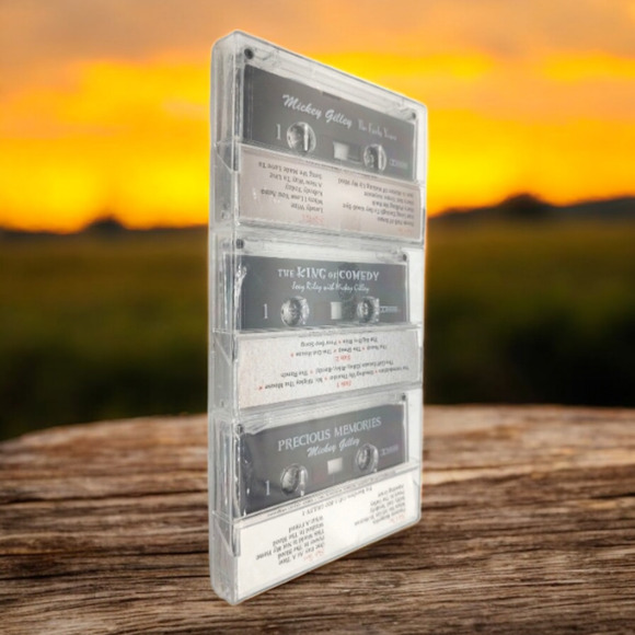 Trio Tape Cassettes Mickey Gilley - King of Comedy, Precious Moments, Early Yrs - Picture 2 of 5